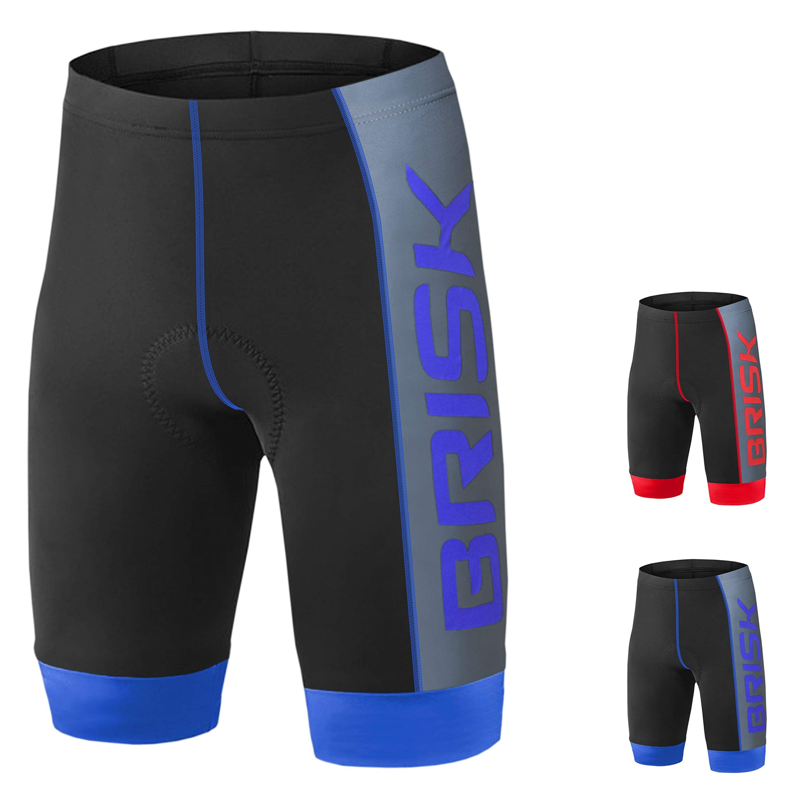 Brisk Bike Men's Cycling Shorts Padded, Moisture-Wicking - Main Image