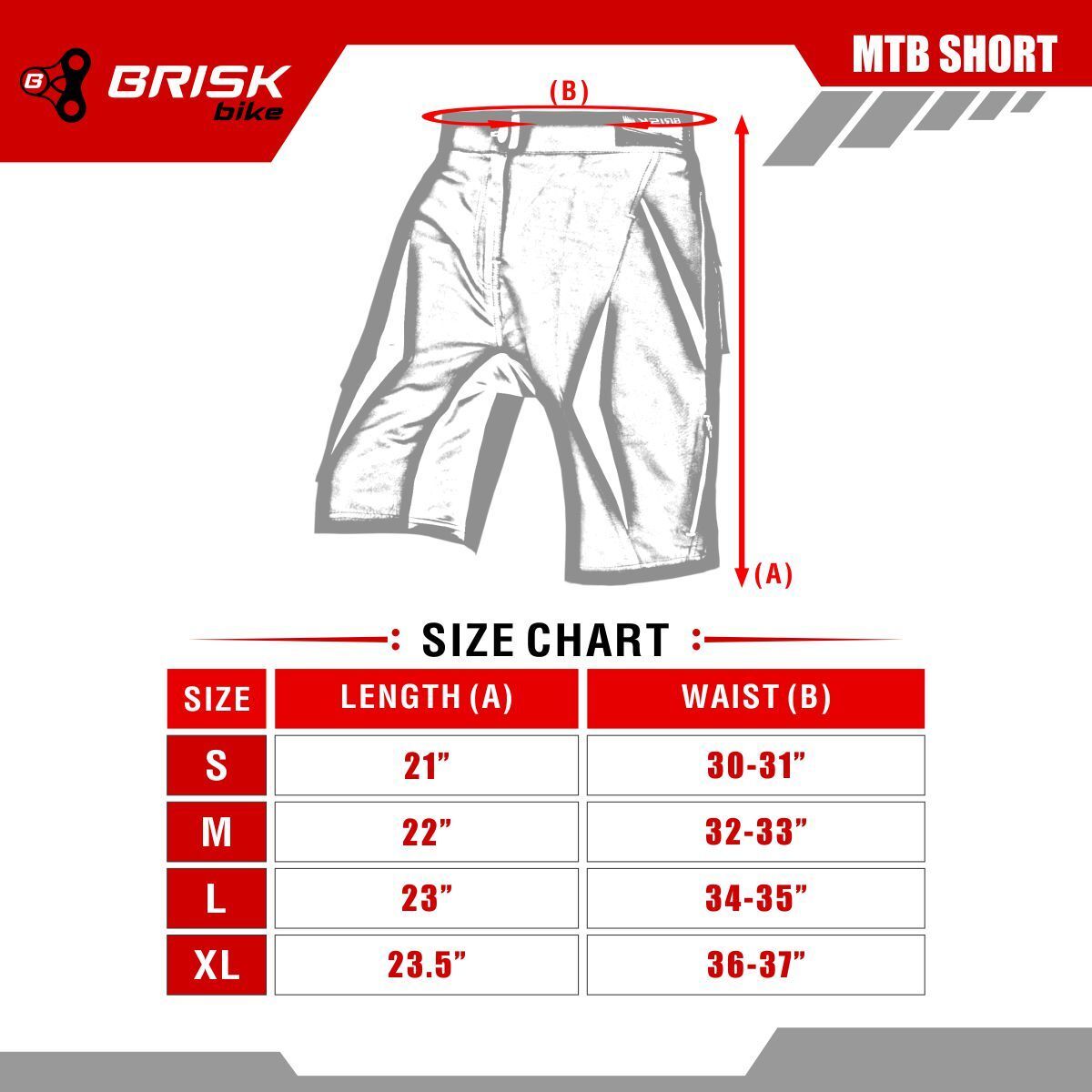 MTB Cycling Shorts Off Road Cycle Bicycle CoolMax Padded Liner Short Model 2