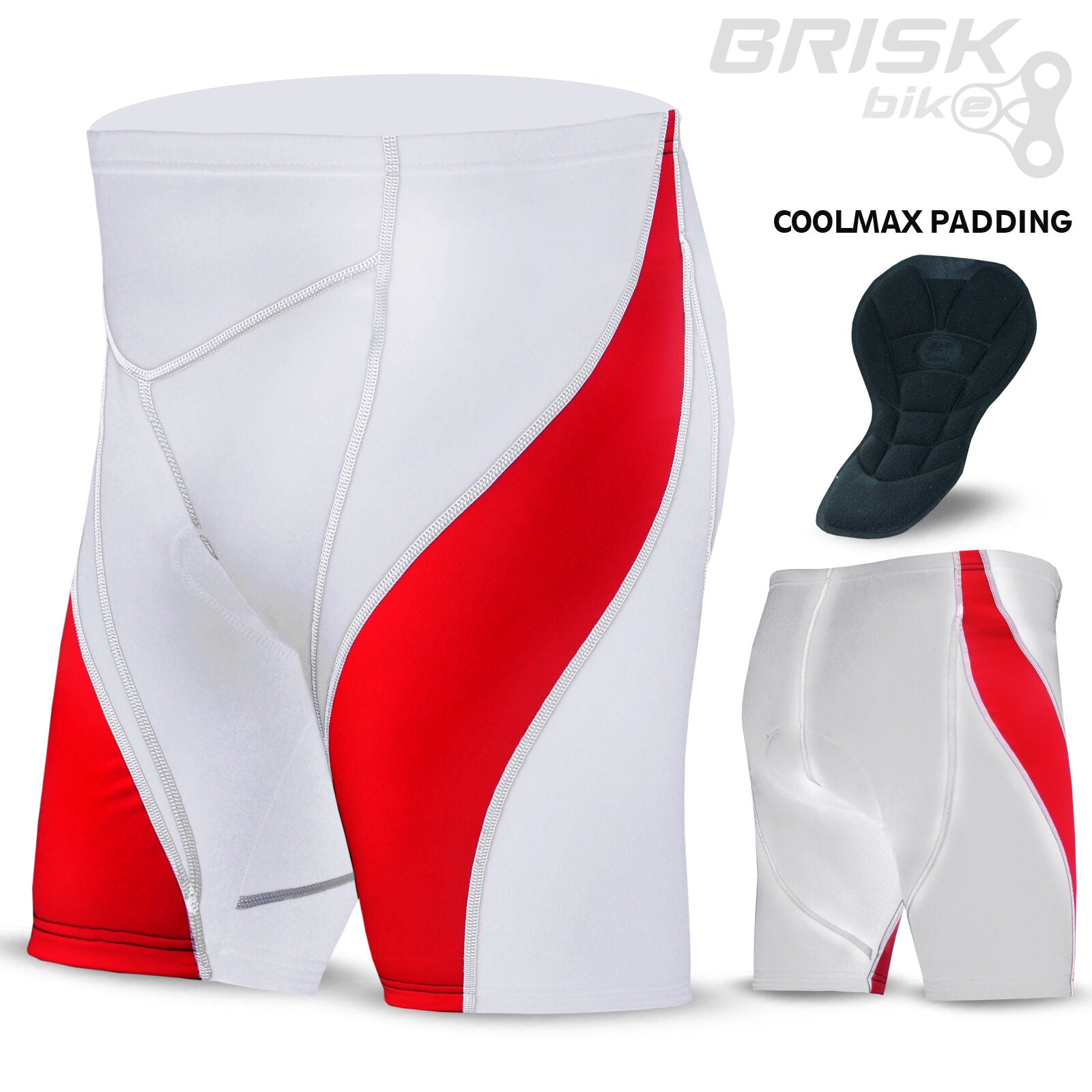 Mens Cycling Shorts Coolmax Anti-Bac Padding Riding Tight Shorts