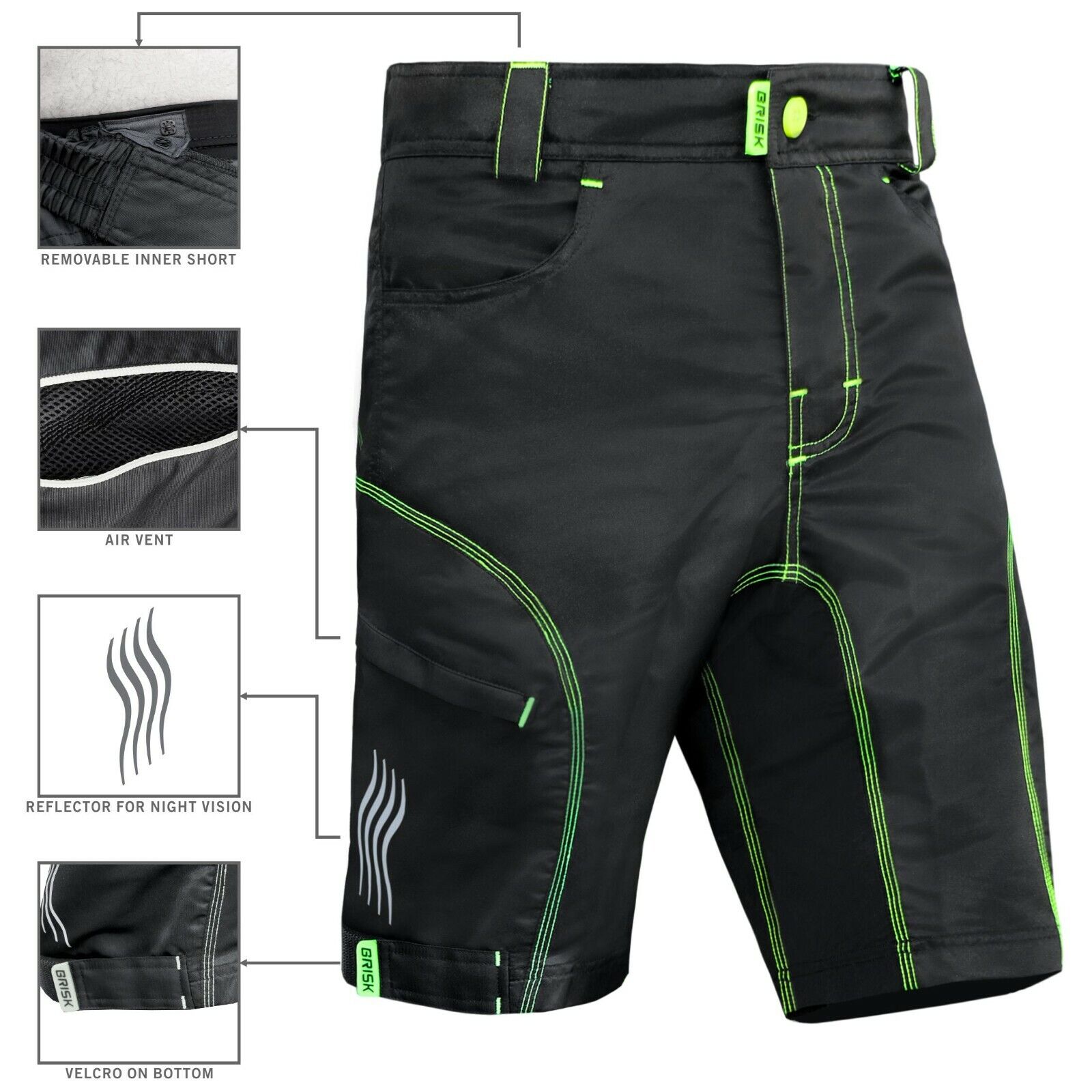 MTB Shorts Include Inner Padded Lining Compression Short X-8