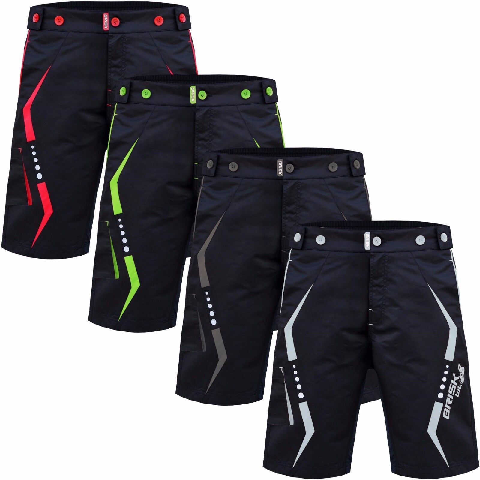Brisk Bike Men's MTB Cycling Shorts – Durable with Padded Liner