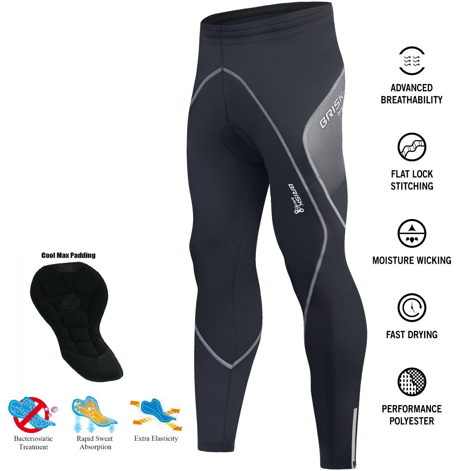 Wosawe Cycling Pants Fleece Thermal Warn Windproof Bicycle Tights Waterproof Running Racing
