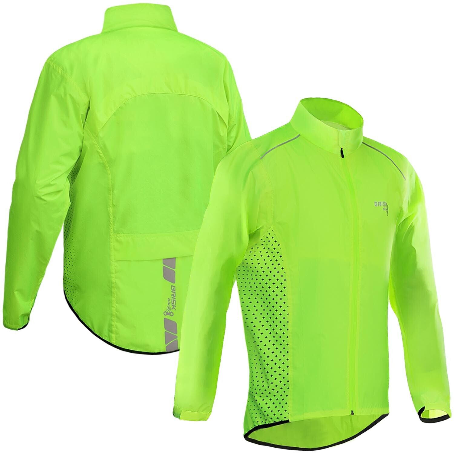 Waterproof High Vis Running Jacket Mens Brisk Bike Men's