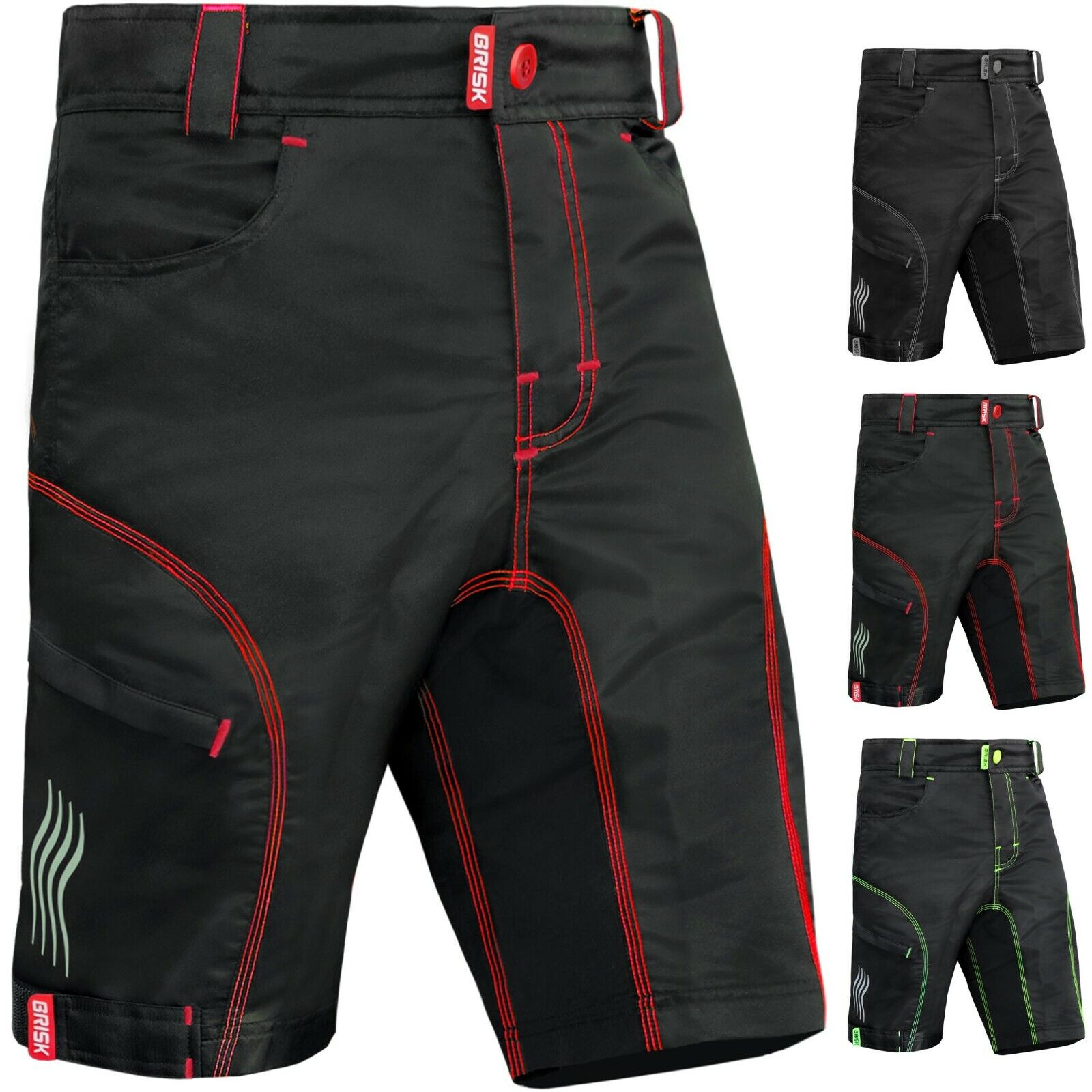Brisk Bike MTB Shorts for Men Breathable, Lightweight with Liner