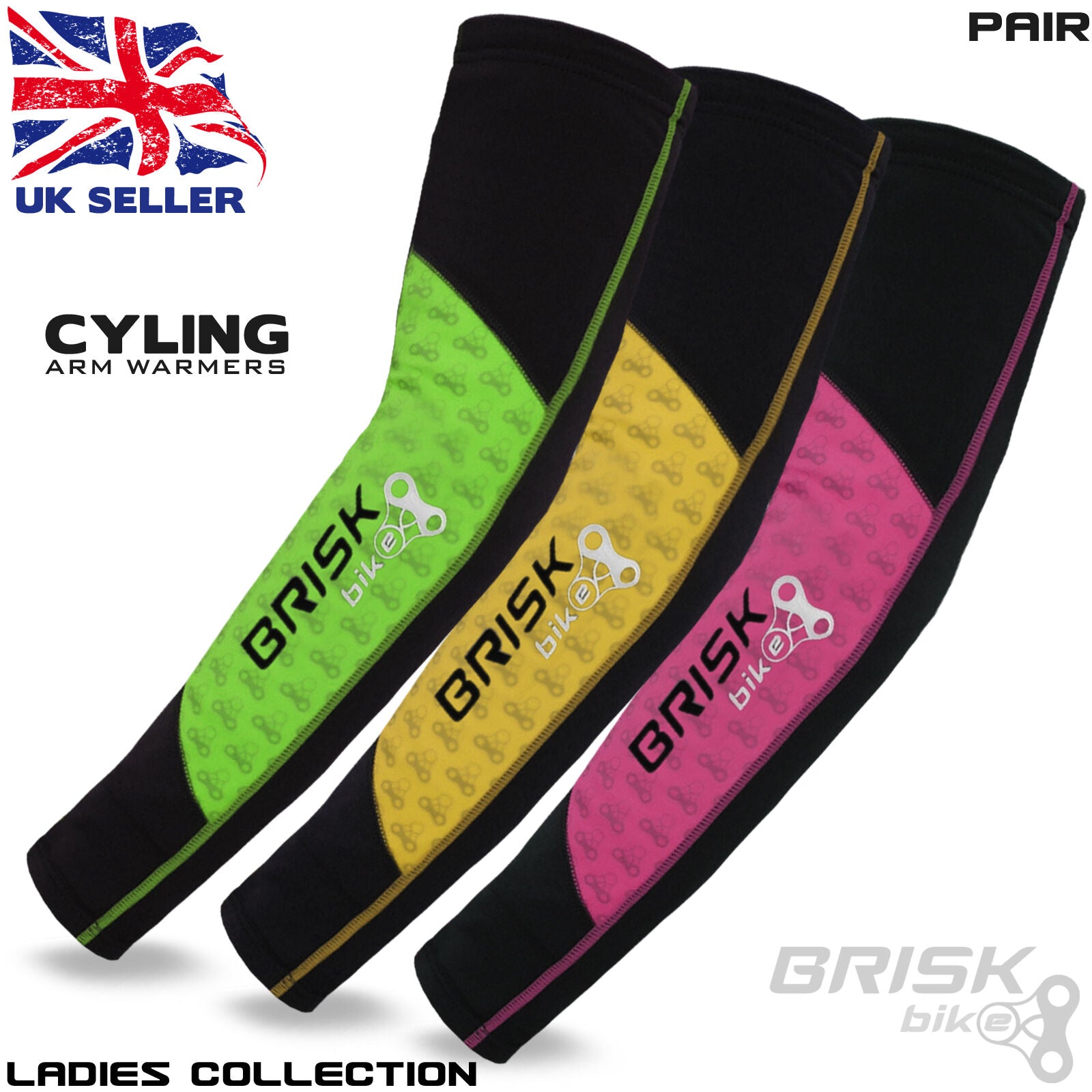 Ladies Cycling Compression Arm Sleeve Elbow Warmers Biking Thermal Outdoor