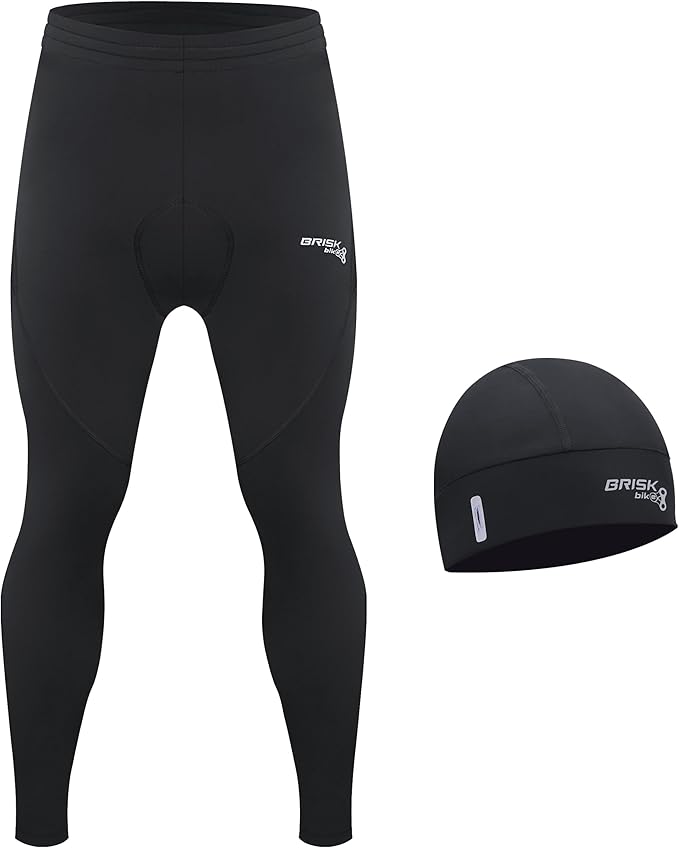 Brisk Bike Thermal Cycling Tights Padded Water-Resistant for