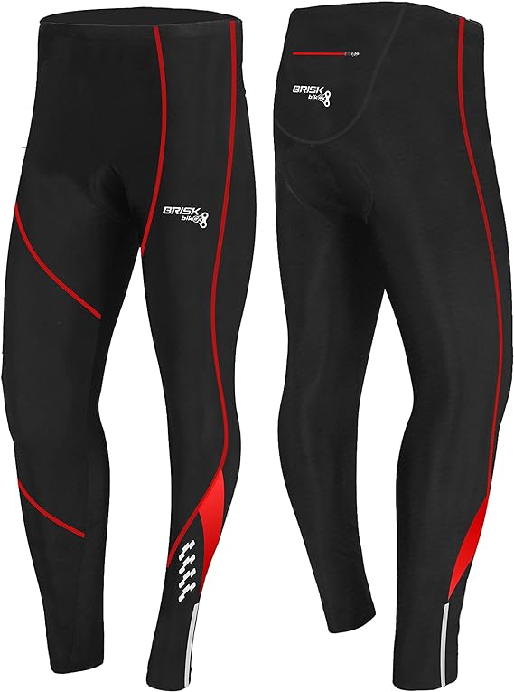 Brisk Bike Mens Cycling Tights Thermal Legging Bicyle Cycle Pant Trouser Coolmax Padded, bicycle trousers, trousers cycling, mtb trousers mens, mountain bike trousers mens