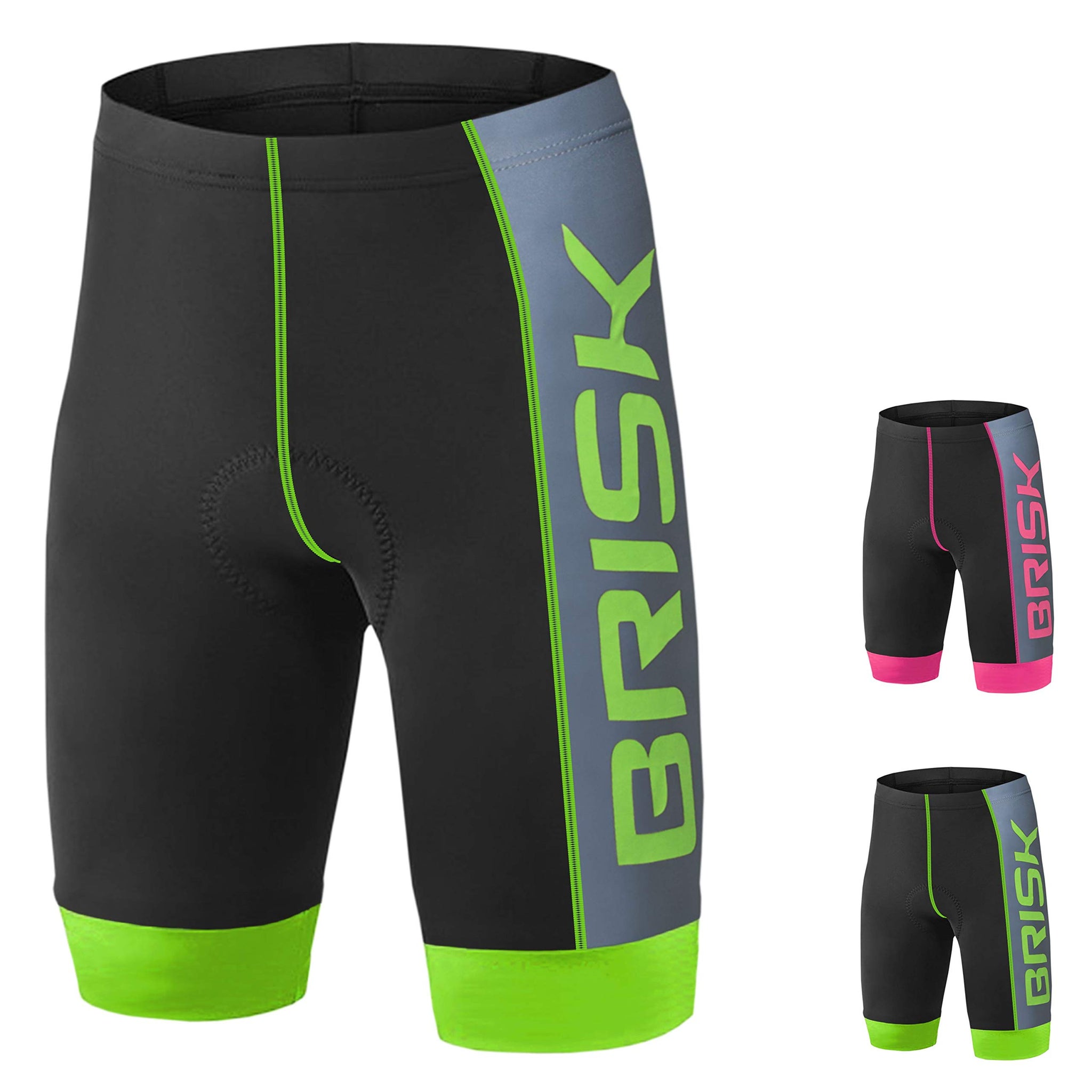 Brisk Bike Women's Cycling Shorts – Padded Compression Fit, Breathable & Moisture-Wicking Bike Shorts for Long Rides
