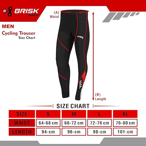 Brisk Bike Mens Cycling Tights Thermal Legging Bicyle Cycle Pant Trouser Coolmax Padded, bicycle trousers, trousers cycling, mtb trousers mens, mountain bike trousers mens