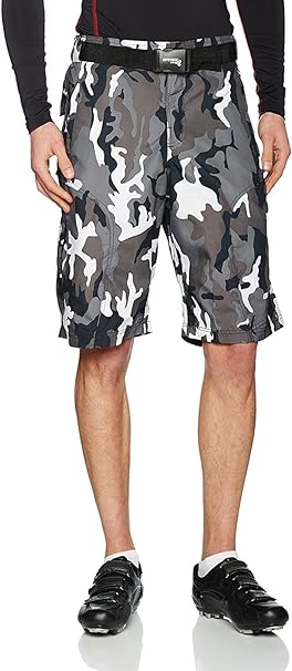 Brisk Bike MTB Cycling Shorts Downhill Off Road inner Shorts - Camo Green, Grey Camo, mens padded bike shorts, mens mountain bike cycling shorts, gel padded bike shorts, padded mtb liner shorts