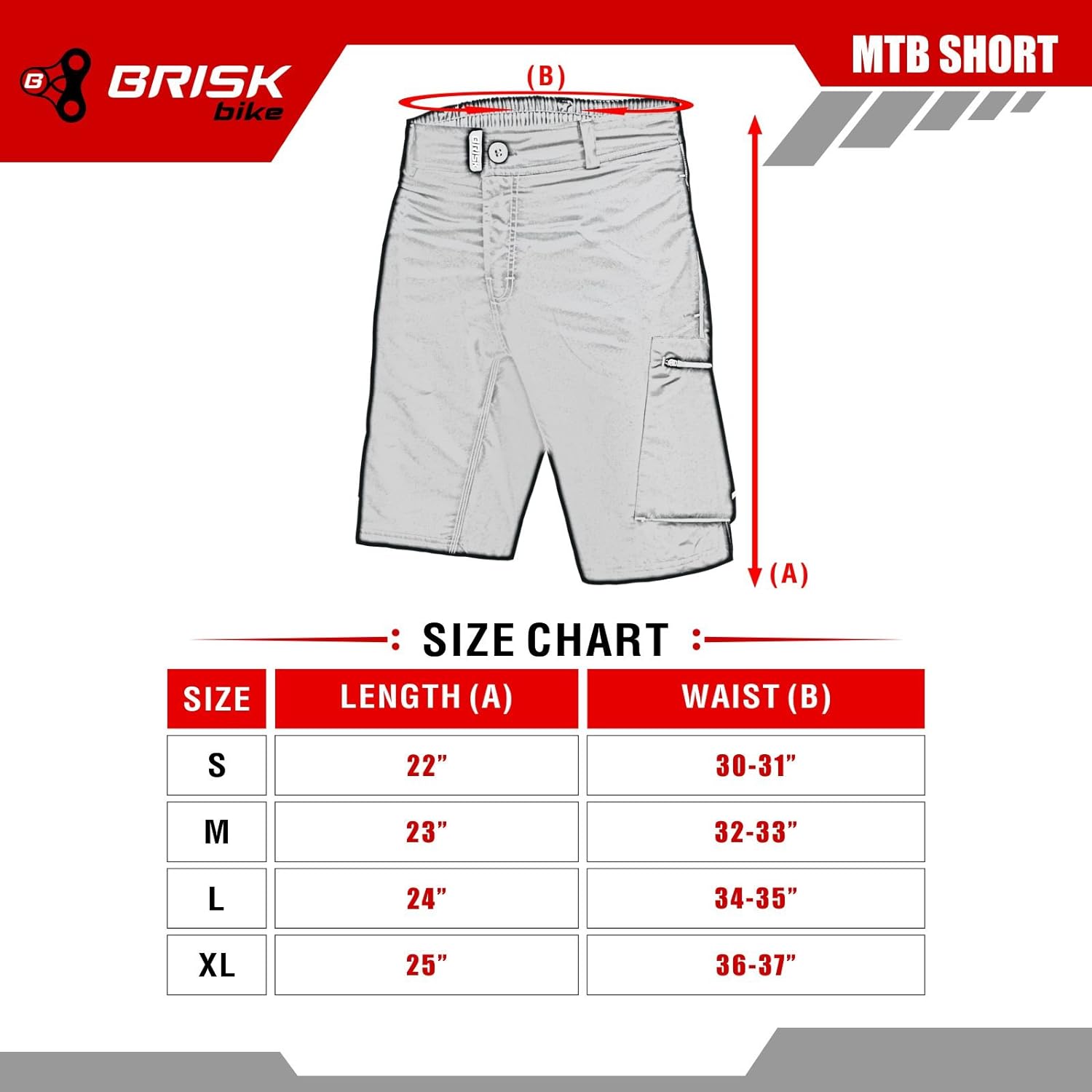 Brisk Bike MTB Men Cycling Shorts Including Inner Padded Compression Shorts, mens padded bike shorts, mtb padded shorts, padded under shorts for cycling, padded mtb liner shorts, mountain bike shorts padded mens