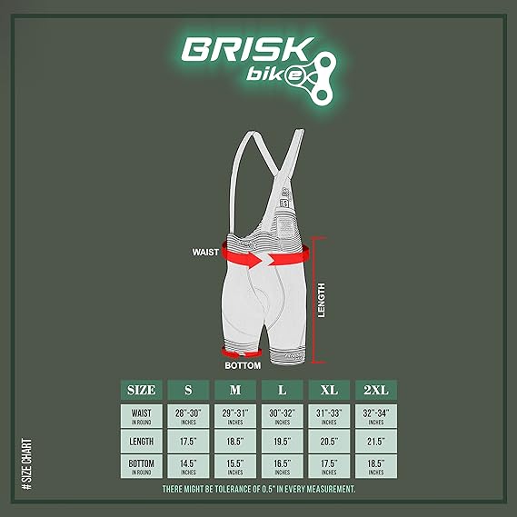 Brisk Bike Cycling Bib Shorts – Bicycle Bib Pants Comfortable Cycling Padded Bib Short Shorts, best bib shorts, mtb bib shorts, mountain bike bib shorts, road bike bib shorts