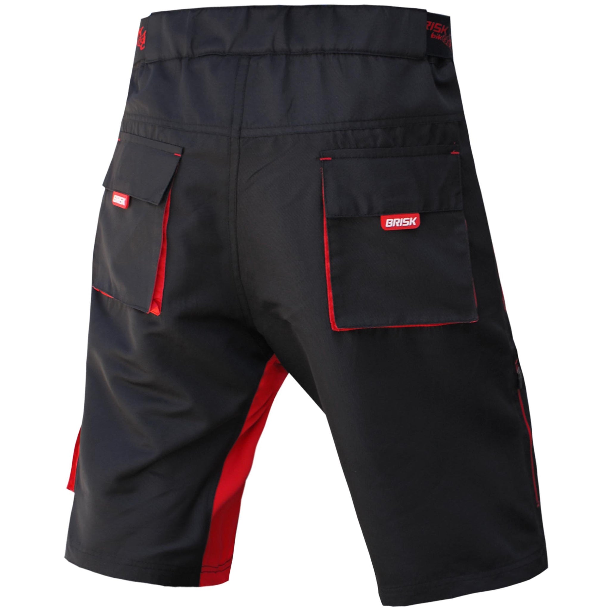 Brisk Bike Men’s MTB Cycling Shorts – Breathable, Lightweight Trail Shorts with Padded Liner & 7 Utility Pockets for Biking, Hiking & Outdoor Sports