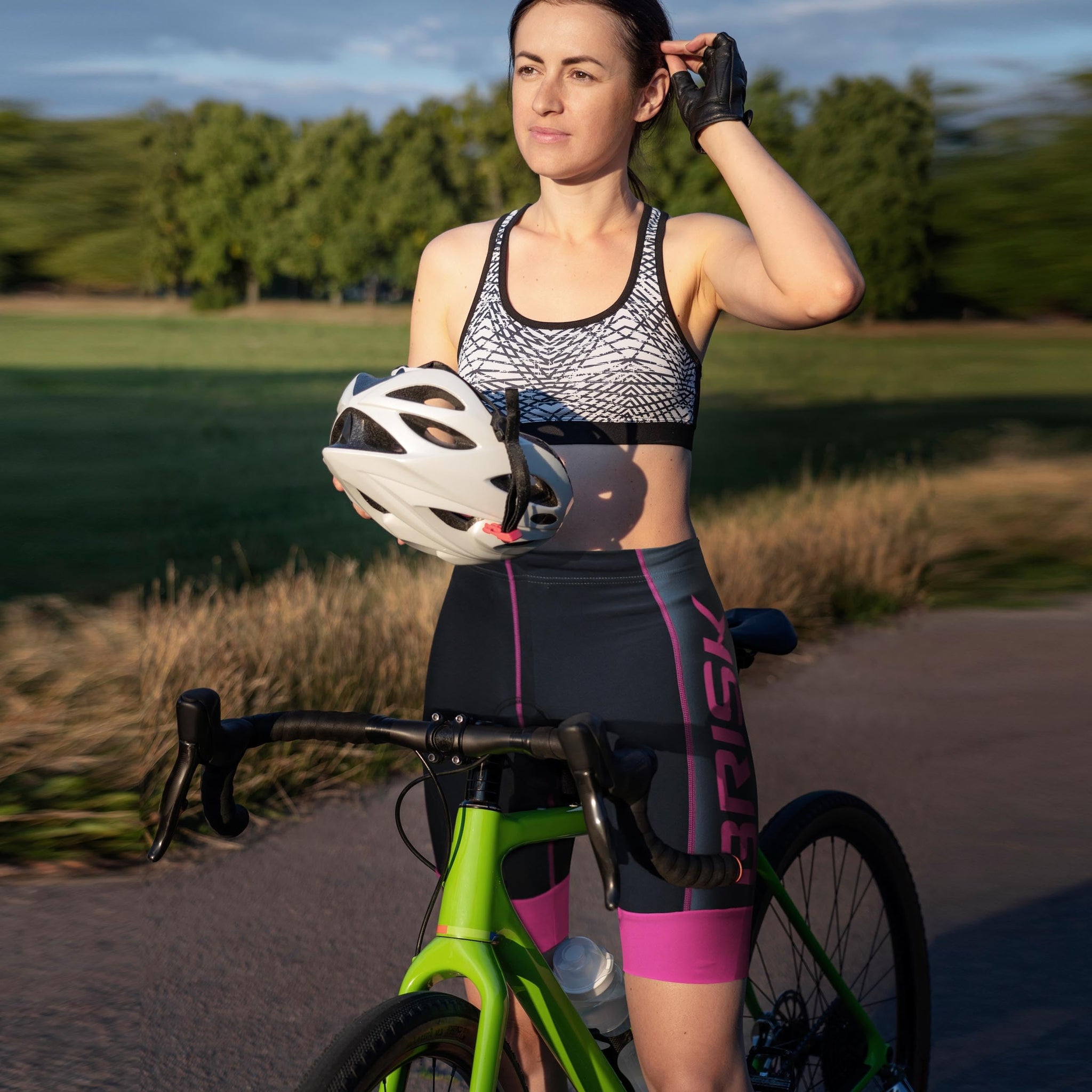 Brisk Bike Women's Cycling Shorts – Padded Compression Fit, Breathable & Moisture-Wicking Bike Shorts for Long Rides
