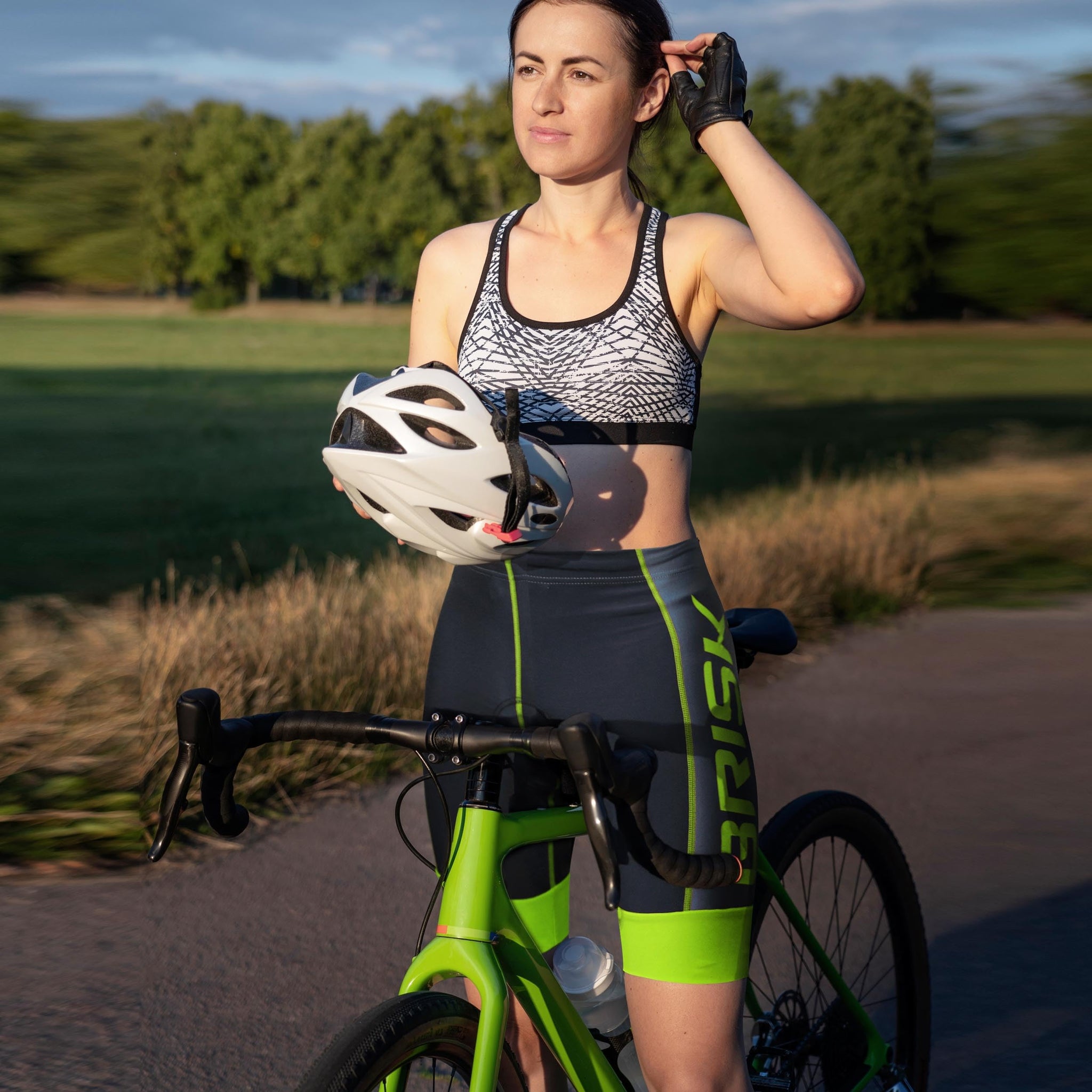 Brisk Bike Women's Cycling Shorts – Padded Compression Fit, Breathable & Moisture-Wicking Bike Shorts for Long Rides