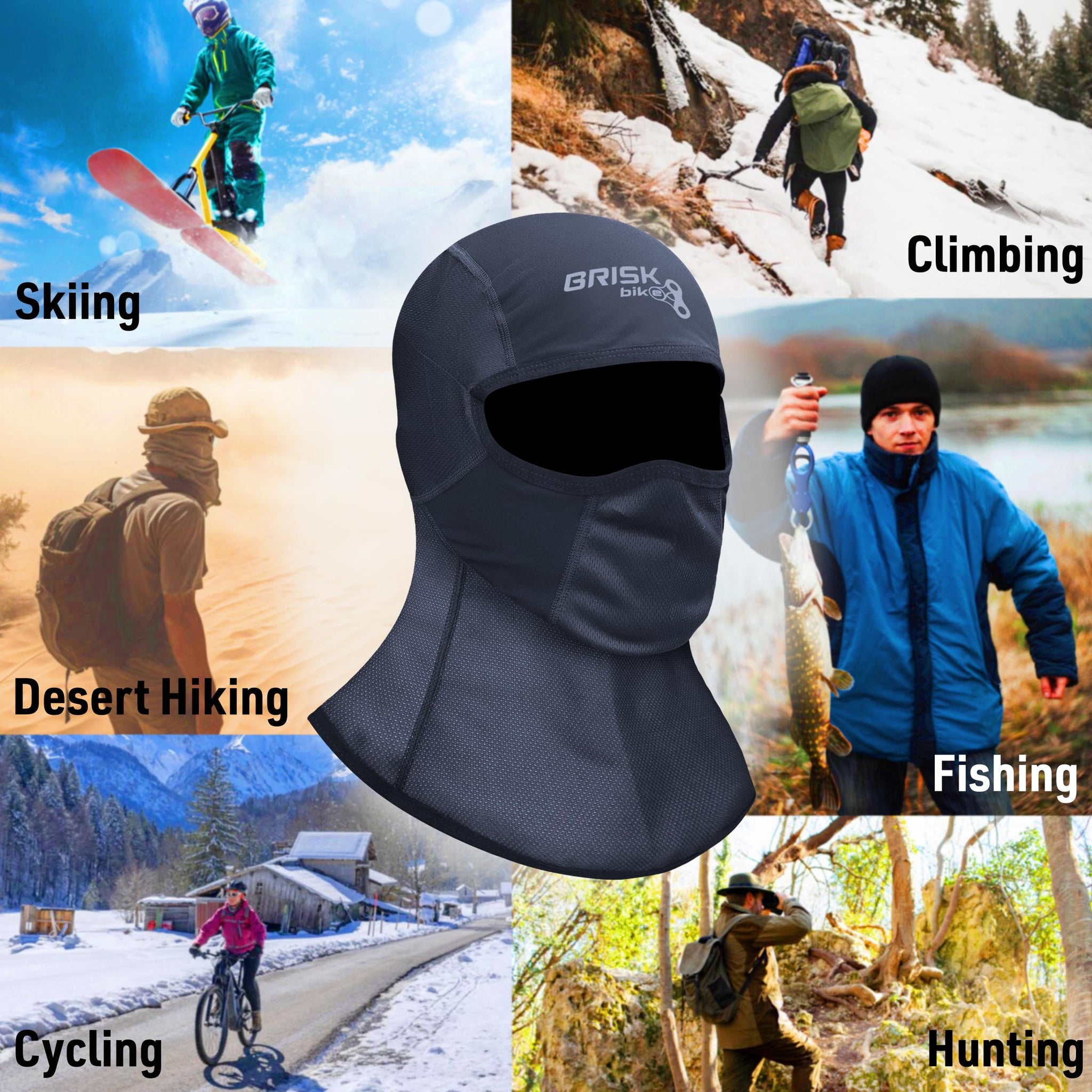 Brisk Bike Cycling Cap Elegant Style Thermal Skull Caps Tight Fit Wind Proof Helmet, mens balaclava mask, balaclava full face mask, mens balaclava mask, balaclava with cap