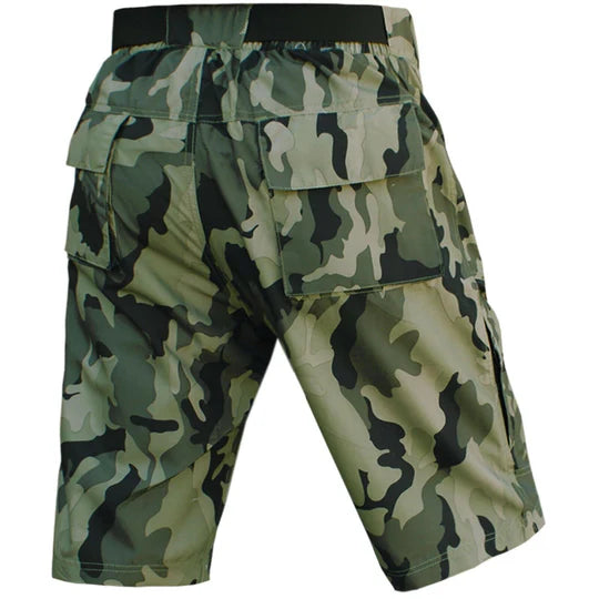 Brisk Bike MTB Cycling Shorts Downhill Off Road inner Shorts - Camo Green, Grey Camo, mens padded bike shorts, mens mountain bike cycling shorts, gel padded bike shorts, padded mtb liner shorts