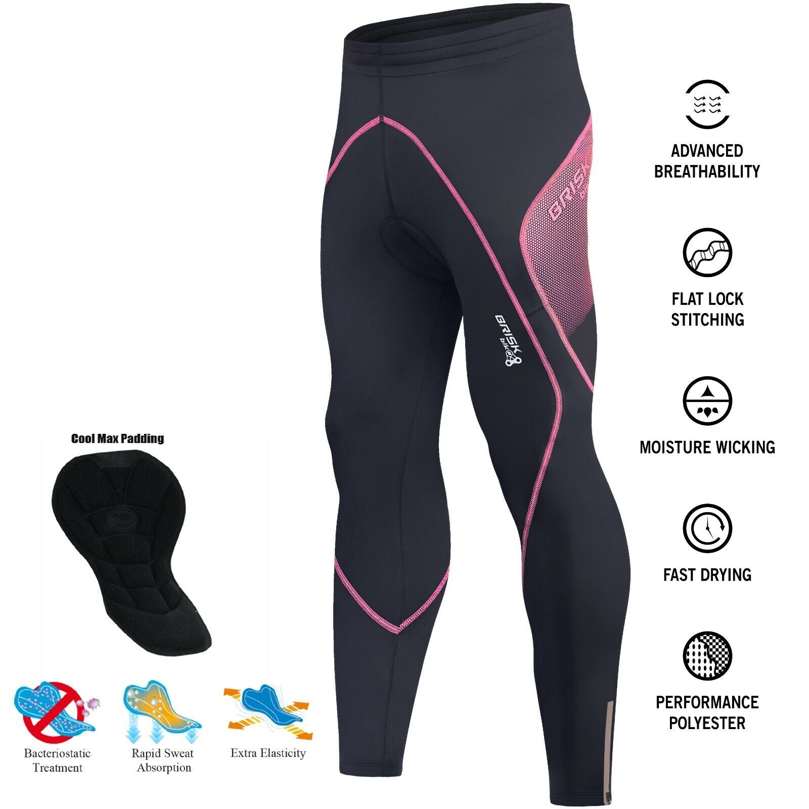 Padded Cycling Tights Winter Cycling Pants Women's Brisk Bike