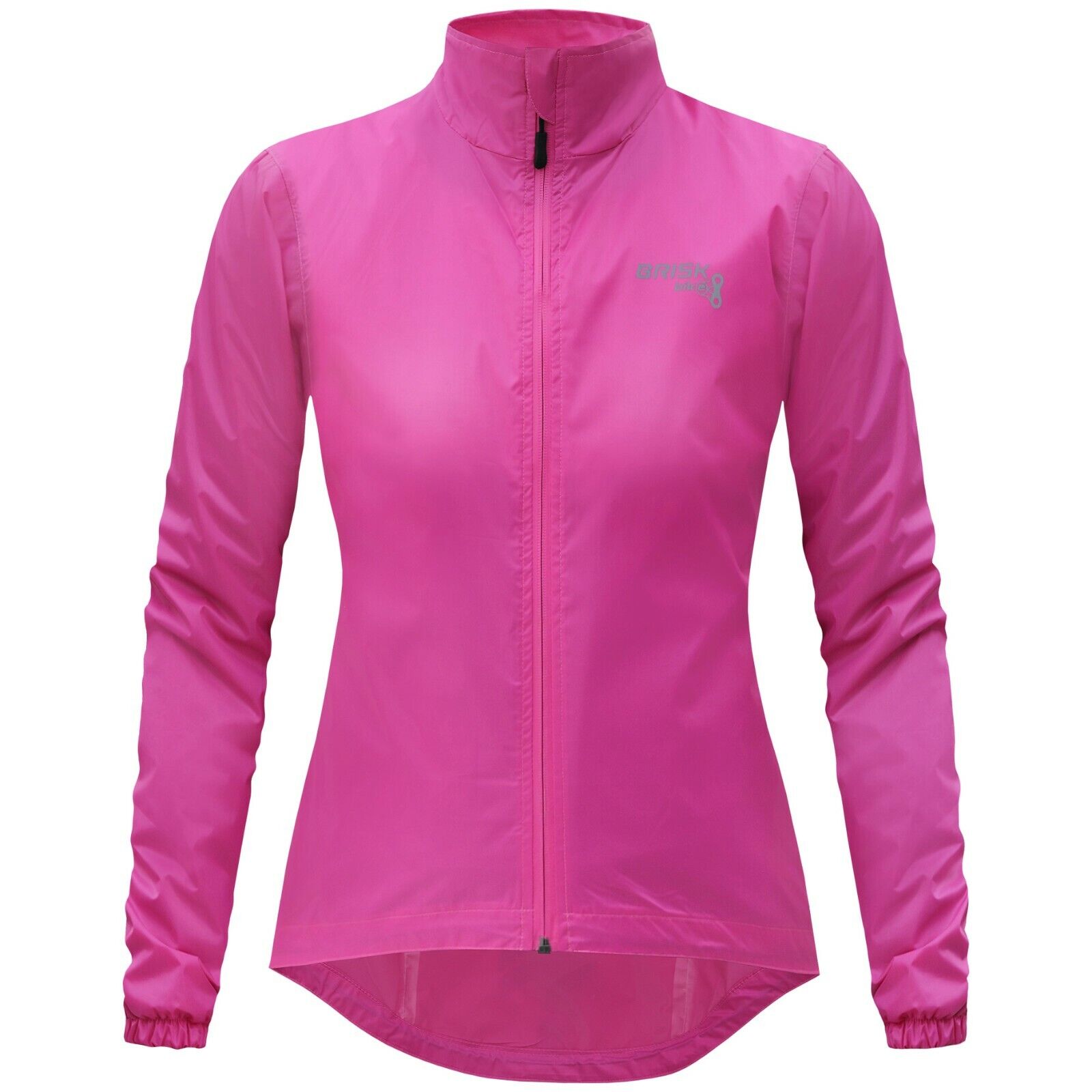 Brisk Bike Women's Waterproof Cycling Jacket High-Vis Packable